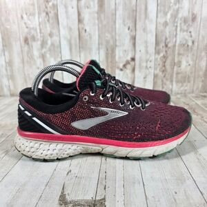 Brooks Ghost 11 Womens 8.5 Wide Running Shoes Burgundy Pink 1202771D017